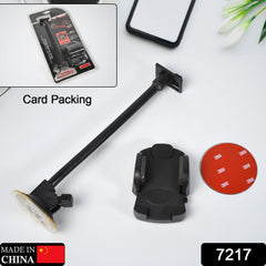 7217 Mobile Phone Holder Long 27cm For Car, Windscreen Car Long Phone Mount & Dashboard Mount, Long Arm Cell Phone Holder with Strong Suction Cup DeoDap