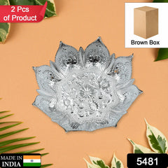 5481 DECORATIVE MUKHWAS SERVING TRAY SERVING MUKHWAS PLATE FANCY CANDY TRAY DRY FRUIT SERVING TRAY (2 Pc Set)