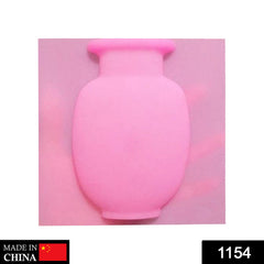 1154 Wall Hanging Silicone Flower Pot Sticker Plant Rack for Decoration (MultiColour) DeoDap