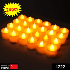 1222 Festival Decorative - LED Tealight Candles (White, 24 Pcs) DeoDap