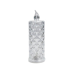 8439 Rose Candles LED Flameless and Smokeless Decorative Acrylic Transparent Candles Led Tea Light Candle Perfect for Gifting, Home, Diwali, Christmas, Crystal Candle Lights (1 Pc) (MOQ :- 12 pc )