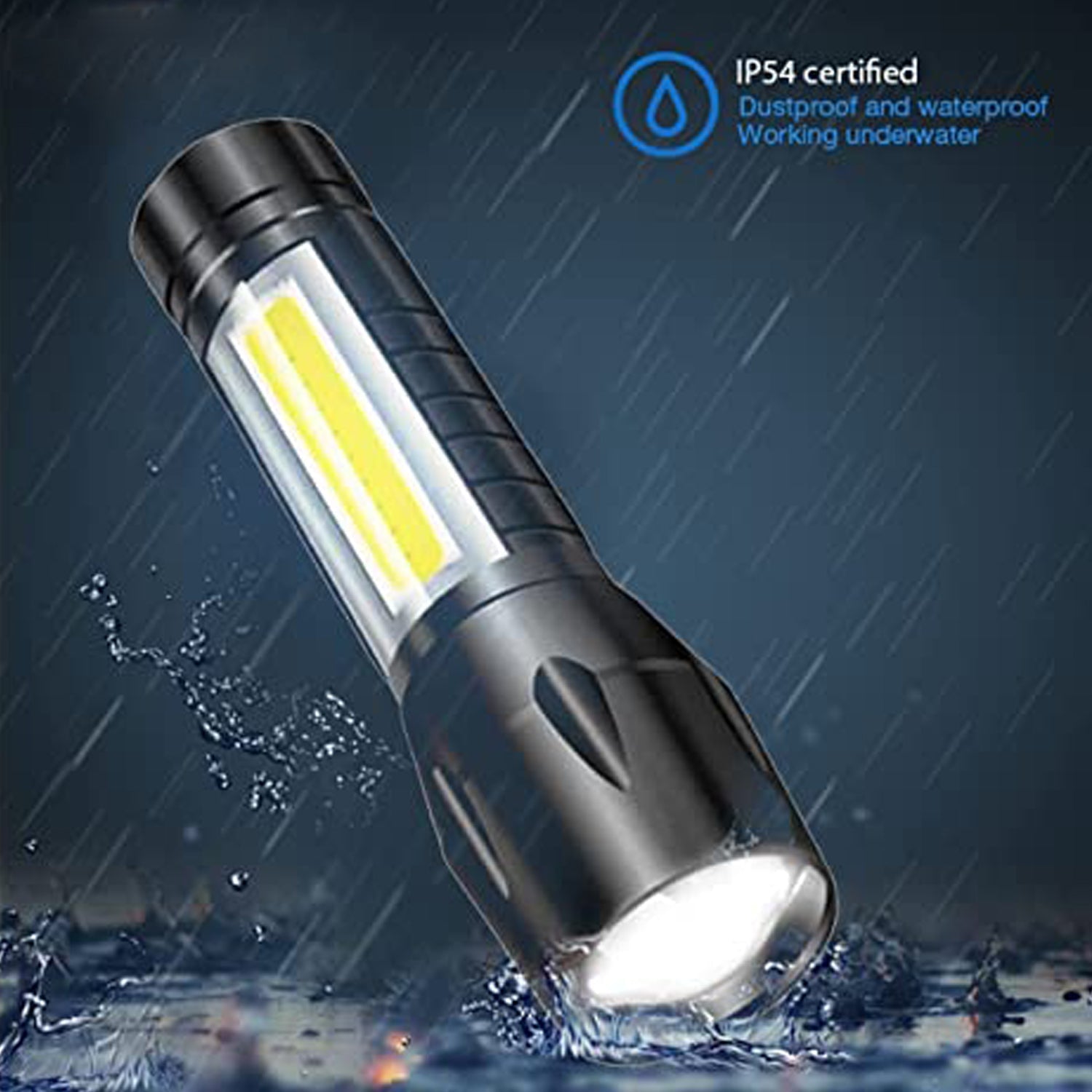 7528 Mini Search Rechargeable LED Long Range Flashlight Emergency Light Torch DeoDap