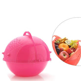 2145 Plastic Revolving Multi Functional Rice, Vegetable Fruit Wash Basket Bowl (Multi Colour) DeoDap