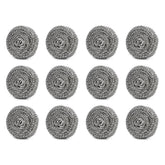 2388 Round Shape Stainless Steel Ball Scrubber (Pack of 12) DeoDap