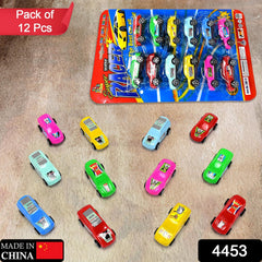 4453 Super City Car Racer Toy For Boys and Girls Pull Push Vehicle Car (Set Of 12Pcs) (Multicolor) DeoDap