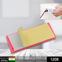 1208 Self Adhesive No Hole Wall Mount, Reusable, Non Residue Plug Organizer For Home Office & Multiuse Device