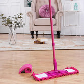 7734 Wet and Dry Cleaning Flat Microfiber Floor Cleaning Mop Steel Rod Long Handle Dry Mop microfiber mop refill (No include Extra Refill 123cmx47cm)