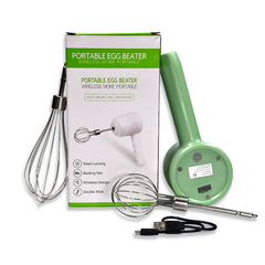 2813 Wireless Hand Mixer, Charging Handheld 2pc portable Whisk Mini High Power Beater Baking Hand Held Mixer, Portable Kitchen Blender. DeoDap