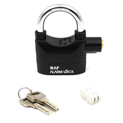 0185a Security Alarm Lock System | Waterproof Black Anti-theft Siren 110dba alarm anti Padlock FoR Bike|Door Window|Battery padlock