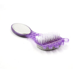 6993 4 in 1 Pedicure Tool for Rough & Dry Feet Dual-Sided with Pumice Stone Soft Brush Steel Scrubber & Emery File Softens Hard Foot Corns & Calluses Cleanses & Smoothens Dull Feet