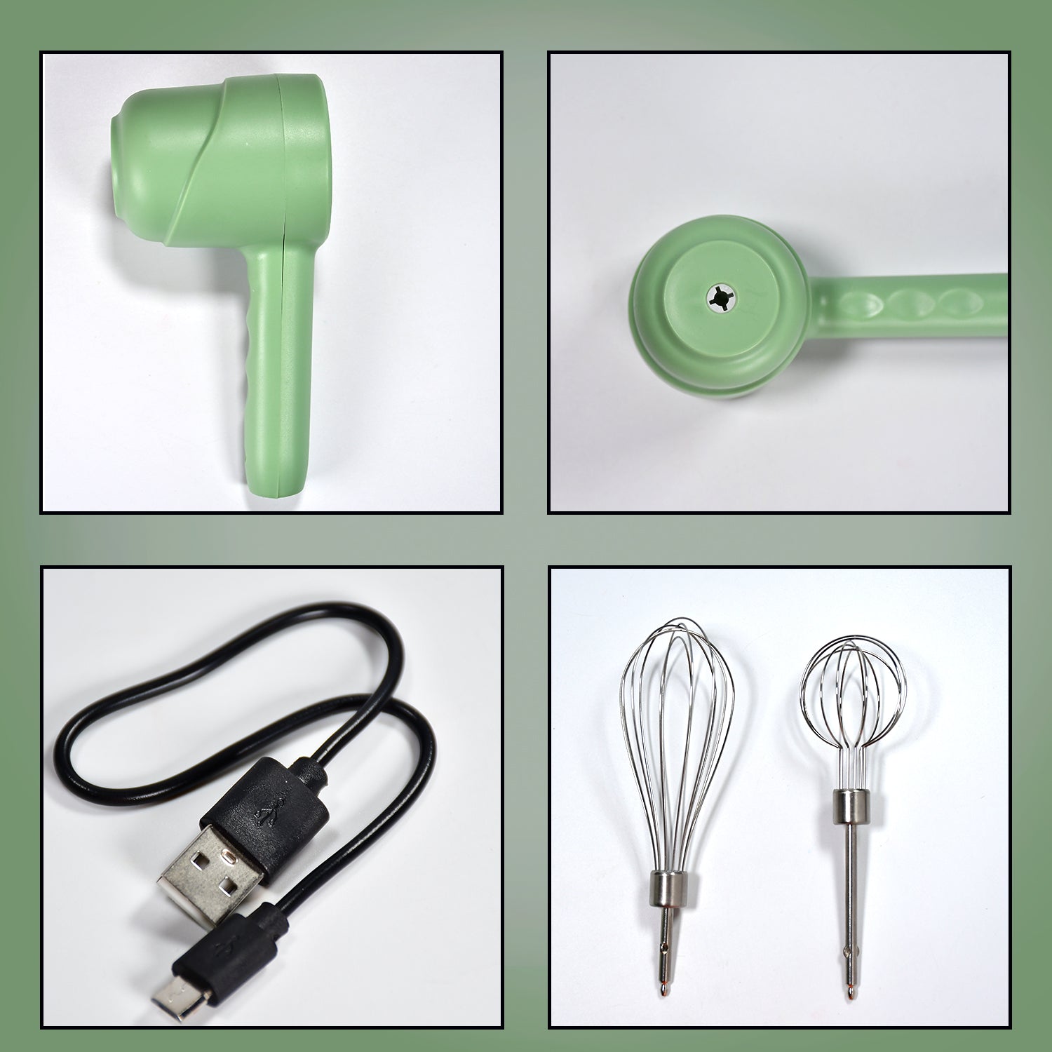2813 Wireless Hand Mixer, Charging Handheld 2pc portable Whisk Mini High Power Beater Baking Hand Held Mixer, Portable Kitchen Blender. DeoDap