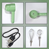 2813 Wireless Hand Mixer, Charging Handheld 2pc portable Whisk Mini High Power Beater Baking Hand Held Mixer, Portable Kitchen Blender. DeoDap
