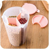 0618 3 in 1 Transparent Air Tight Storage Dispenser Container DeoDap