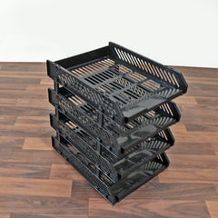 8865 File Cabinets Storage Rack Magazine Newspaper Rack Filing Cabinet, Four-Layer File Rack, Stacking Rack, Desktop File Storage Rack, Office Data File Rack Drawer Type Classification Cabinet Desktop File Holder Organizer for Office (4 Layer)
