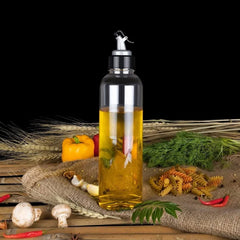 2346 Oil Dispenser Transparent Plastic Oil Bottle | 1 Liter DeoDap