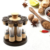 5986 360 Revolving Spice Rack for Kitchen and Dining Table, 8 Spice jars with 120 ml, Condiment Set, Herb Seasoning Organizer