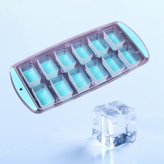7170 12 Grid Silicon Ice cubes Making Tray Food Grade Square Ice Cube Tray | Easy Release Bottom Silicon Tray DeoDap