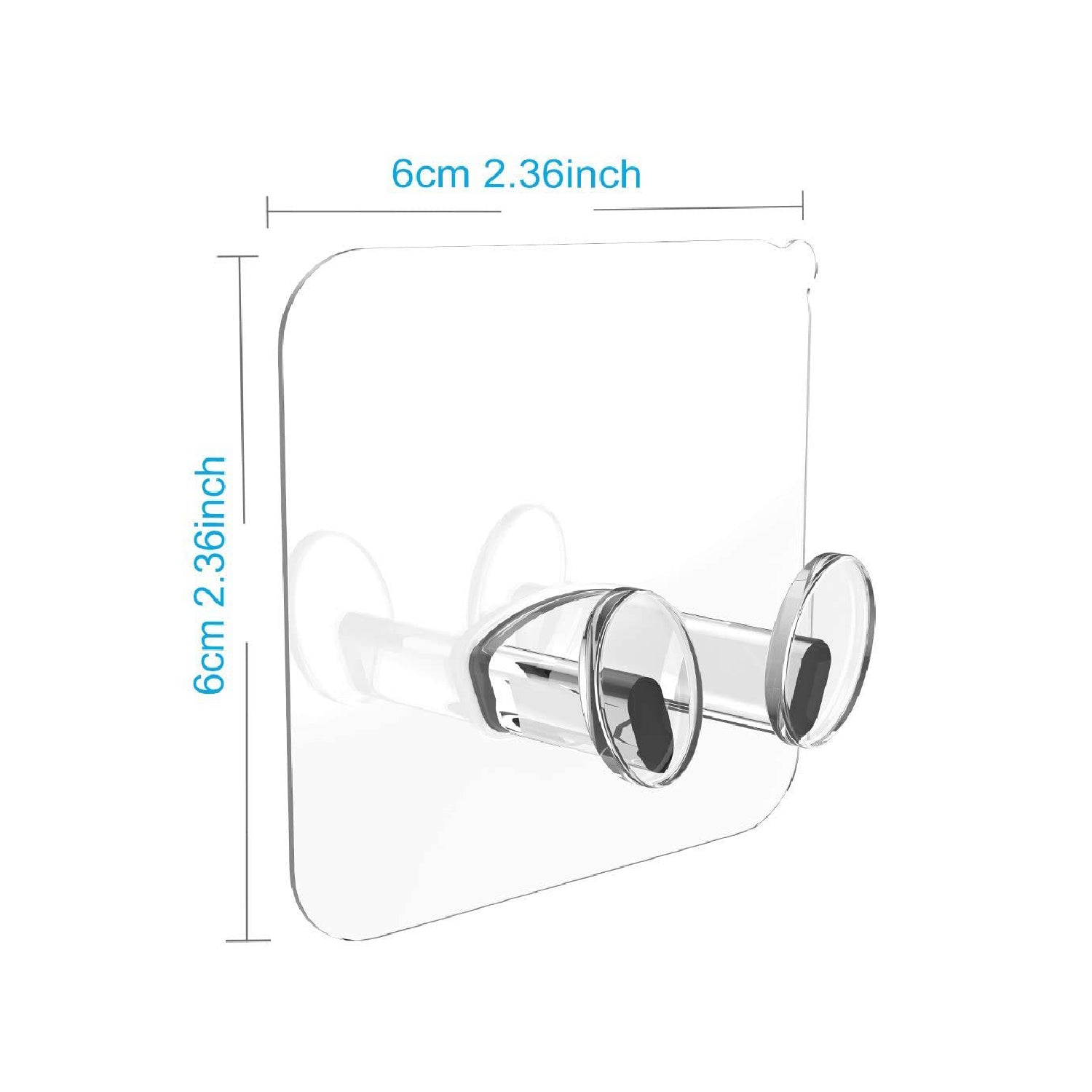 4861 Transparent Multi-Function Wall Storage Hooks DeoDap