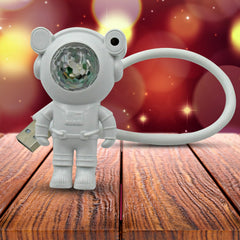 8473 USB Intelligent Voice Projector Astro Night Light Projector, Galaxy Light Star Projector, Cartoon Light, LED Light, Desk Lamp, Mini Night Light, Cartoon Reading Lamp, USB Port for Kids Room Adults Bedroom Party Gaming Room