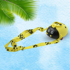 12566 Cute Plastic Bug Shape Water Bottle with adjustable shoulder strap, 4 wheel & Straw, portable drinking cup Water Bottle For Kids | Water Bottle | Return Gift For Kids | Water Bottle With Straw | School Kinds Water Bottle (1 Pc)