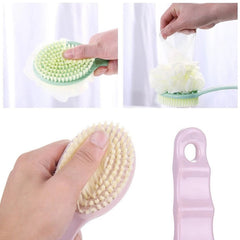 4832 2in1 Bath Brush With Long Handle DeoDap
