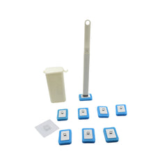 4711 Toilet Brush Wand, Toilet Brush Kit with 8 Count Disposable Toilet Refills Heads