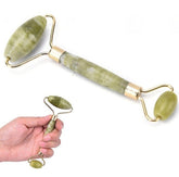 1387 Smooth Facial Roller & Massager Natural Massage Jade Stone DeoDap