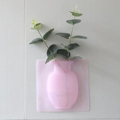 1154 Wall Hanging Silicone Flower Pot Sticker Plant Rack for Decoration (MultiColour) DeoDap