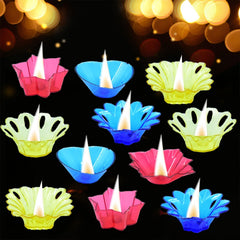 6004 Plastic Candle Cup with Multi Shape (Multicolor) DeoDap