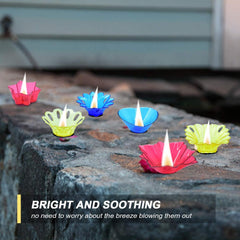 6004 Plastic Candle Cup with Multi Shape (Multicolor) DeoDap