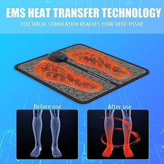 6931 EMS Foot Massager, Electric Feet Massager, Deep Kneading Circulation Foot Booster for Feet and Legs Muscle Stimulator, Folding Portable Electric Massage Machine