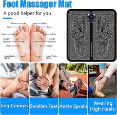 6931 EMS Foot Massager, Electric Feet Massager, Deep Kneading Circulation Foot Booster for Feet and Legs Muscle Stimulator, Folding Portable Electric Massage Machine