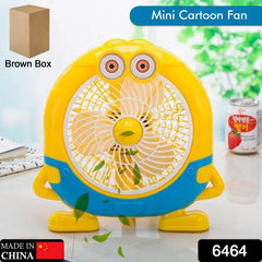 6464 plastic cute mini cartoon electric usb fan desk fan for children DeoDap
