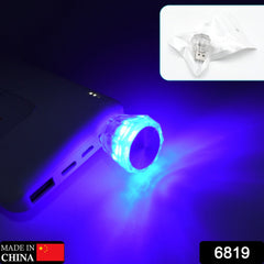 6819 Mix Color Diamond Shape Car Mini USB LED Environmental Lights for Car and Home Decoration Led Light, Mini USB LED Night Lights Car Interior Atmosphere Lamp (Mix -Color)