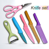 2948 Corrugated 6Pc Kitchen Knife Set Professional Box Knife Set 6 Piece Forged Kitchen Knives with Box. DeoDap