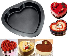 2209 Heart Shape Cake Mould Non Stick Steel 1 kg Cake Baking Tray ( 23cm) DeoDap