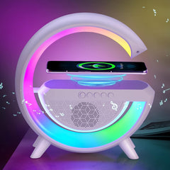 1301 3-in-1 Multi-Function LED Night Lamp with Bluetooth Speaker, Wireless Charging, for Bedroom for Music, Party and Mood Lighting - Perfect Gift for All Occasions blootuth speaker (Media Player)