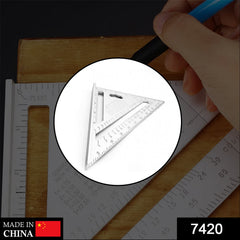7420 Light Weight Double Side Scale Triangle Measurement Hand Tool DeoDap