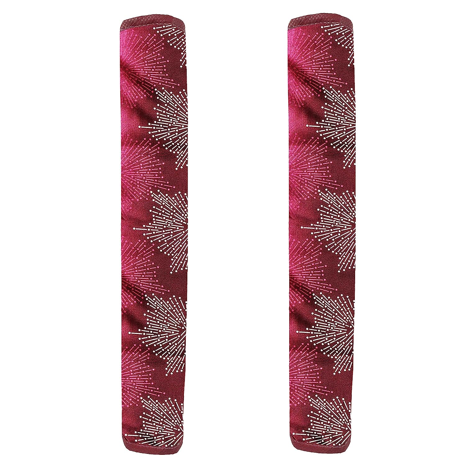 4928 Fridge Cover Handle Cover Polyester High Material Cover For All Fridge Handle Use ( Set Of 2 Pcs ) Multi Design DeoDap