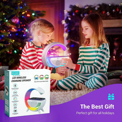 1301 3-in-1 Multi-Function LED Night Lamp with Bluetooth Speaker, Wireless Charging, for Bedroom for Music, Party and Mood Lighting - Perfect Gift for All Occasions blootuth speaker (Media Player)