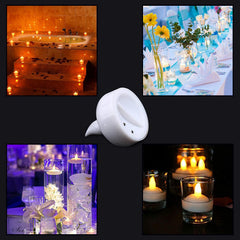 6432 Set of 24 Flameless Floating Candles Battery Operated Tea Lights Tealight Candle - Decorative, Wedding. DeoDap