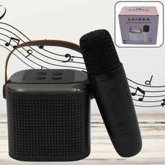 12669 Wireless Speaker Microphone Set, RGB Light Support Memory Card PortableKaraoke Machine Perfect for Travel TV