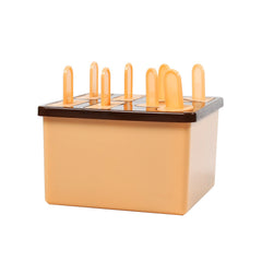 6316B Plastic Kulfi Mould, Kulfi Moulds 8 pcs Tray Ice Cream Mould Reusable Frozen Kulfi Maker Popsicle Sticks Lolly Ice Popsicle Candy Mould for Children pink Color Brown Box DeoDap