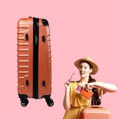 1106 Luxury Traveling bag 4 Spiner Wheel Trolley Bag Large Bag Store Extra Luggage In Bag For Traveling Use Large Bag ( Set of 2 Pc ) DeoDap