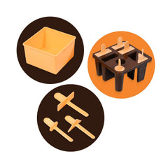 6316B Plastic Kulfi Mould, Kulfi Moulds 8 pcs Tray Ice Cream Mould Reusable Frozen Kulfi Maker Popsicle Sticks Lolly Ice Popsicle Candy Mould for Children pink Color Brown Box DeoDap