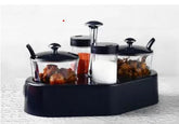 8122 Ganesh rendy Condiment set For Kitchen Transparent jar For Easy To Access Spice 1 Piece Spice Set (Plastic) DeoDap