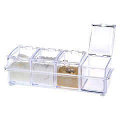 2444 Crystal Seasoning Acrylic Box Pepper Salt Spice Rack DeoDap