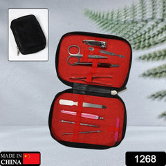 1268 Manicure Pedicure Kit Steel Kit Stainless Steel Manicure Kit Professional Grooming Care Tools For Men & Women Care (10 tool ) DeoDap