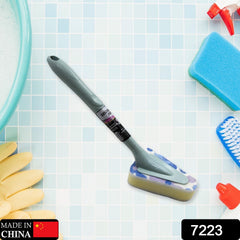 7223 Cleaning Supplies Kitchen Handle Universal Triangular Sponge Multifunctional Bathroom Brush Long Handle Kitchen , Dining & Bar