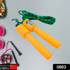0663 Jump Rope Electronic Counting Skipping Rope Adjustable Jumping Rope for Men, Women and Children,Fitness Jump Rope for Aerobic Exercise Like Speed Training, Endurance Training and Fitness Gym (2.5Mtr)